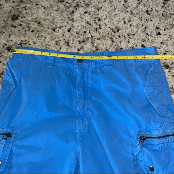 Polo Ralph Lauren Size Large 35” 100% Cotton Blue Cargo Shorts 9.5” Inseam Baggy - Picture 9 of 10